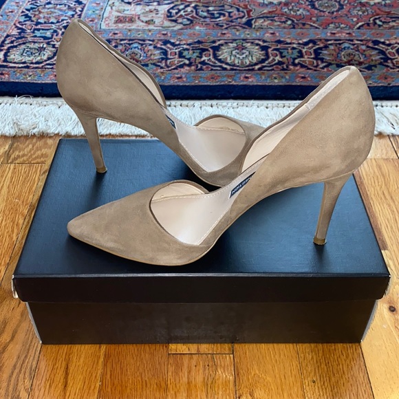 French Connection Suede Pointy Toe Pumps Size 7-7.5 - Picture 2 of 9